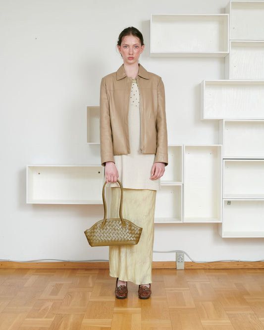 Núnoo Ayo Braided Florence Dusty Olive w. Gold Medium Dusty Olive