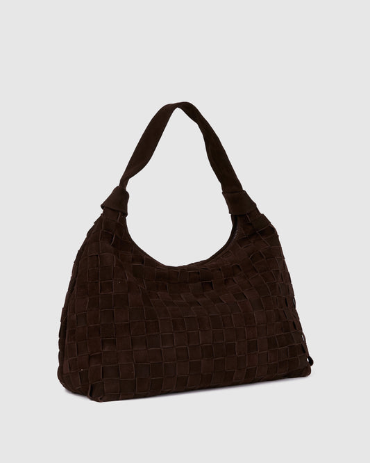 Núnoo Big Dandy Braided Suede Chocolate Large Chocolate