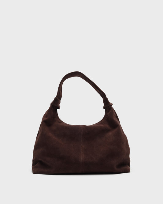 Núnoo Big Dandy Rivet Suede Chocolate Large Chocolate