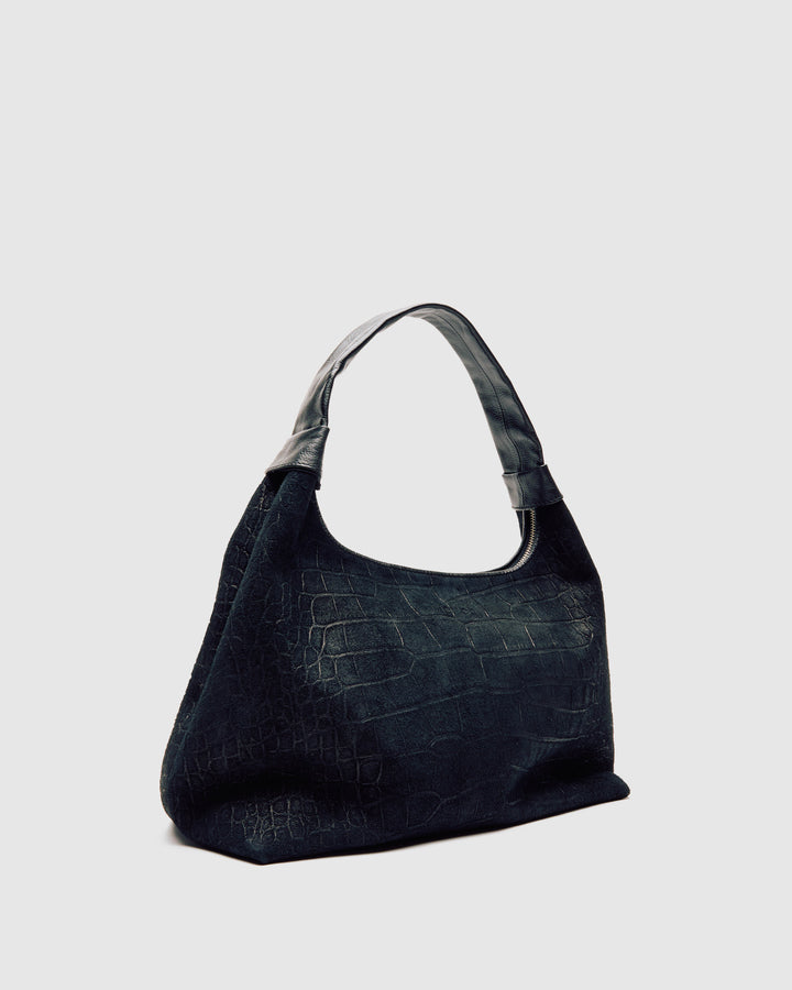 Núnoo Big Dandy Scale Suede Black Large Black