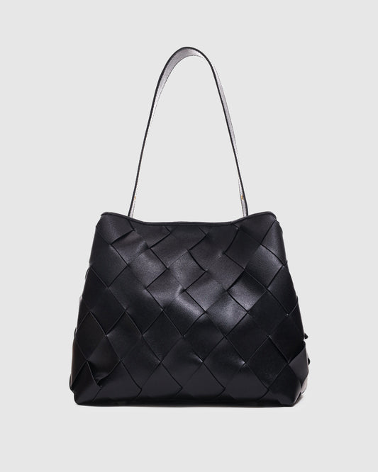 Núnoo Chiara Braided Florence Black w. Gold Large Black