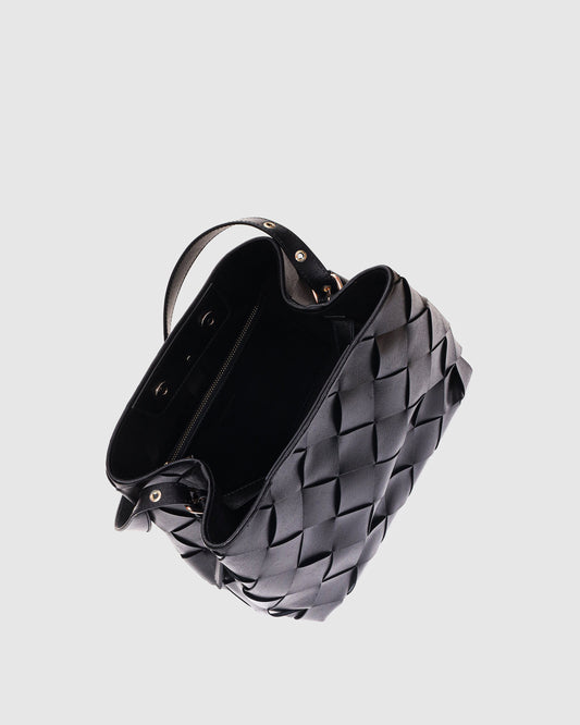 Núnoo Chiara Braided Florence Black w. Gold Large Black