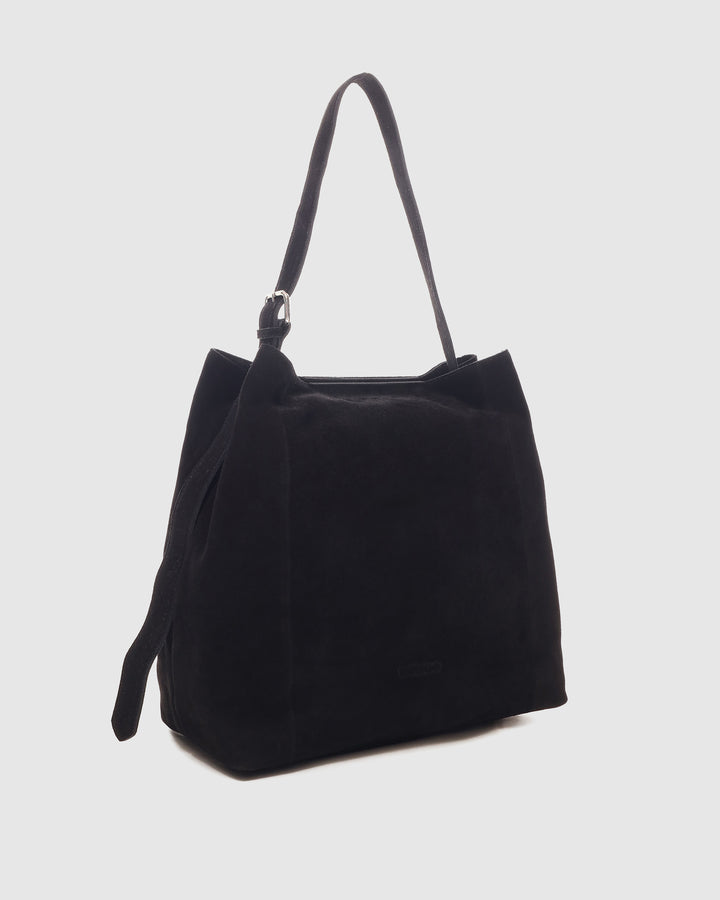 Núnoo Chiara Large Suede Black Large Black