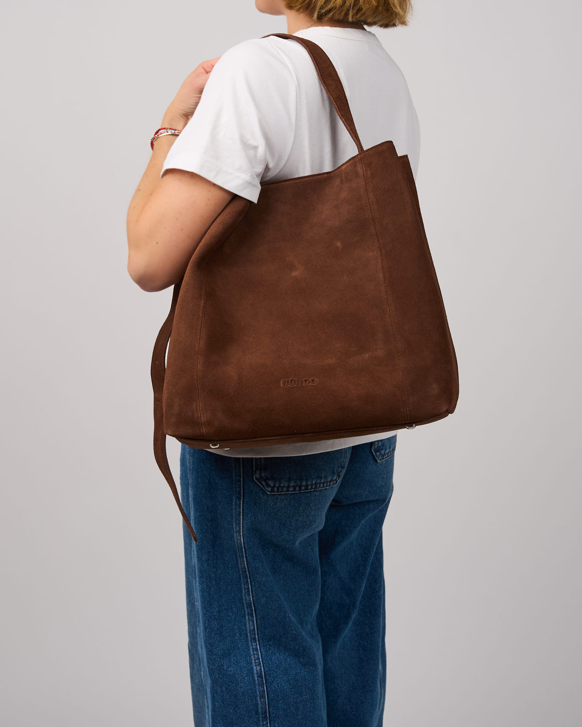 Núnoo Chiara Large Suede Cacao Large Cacao