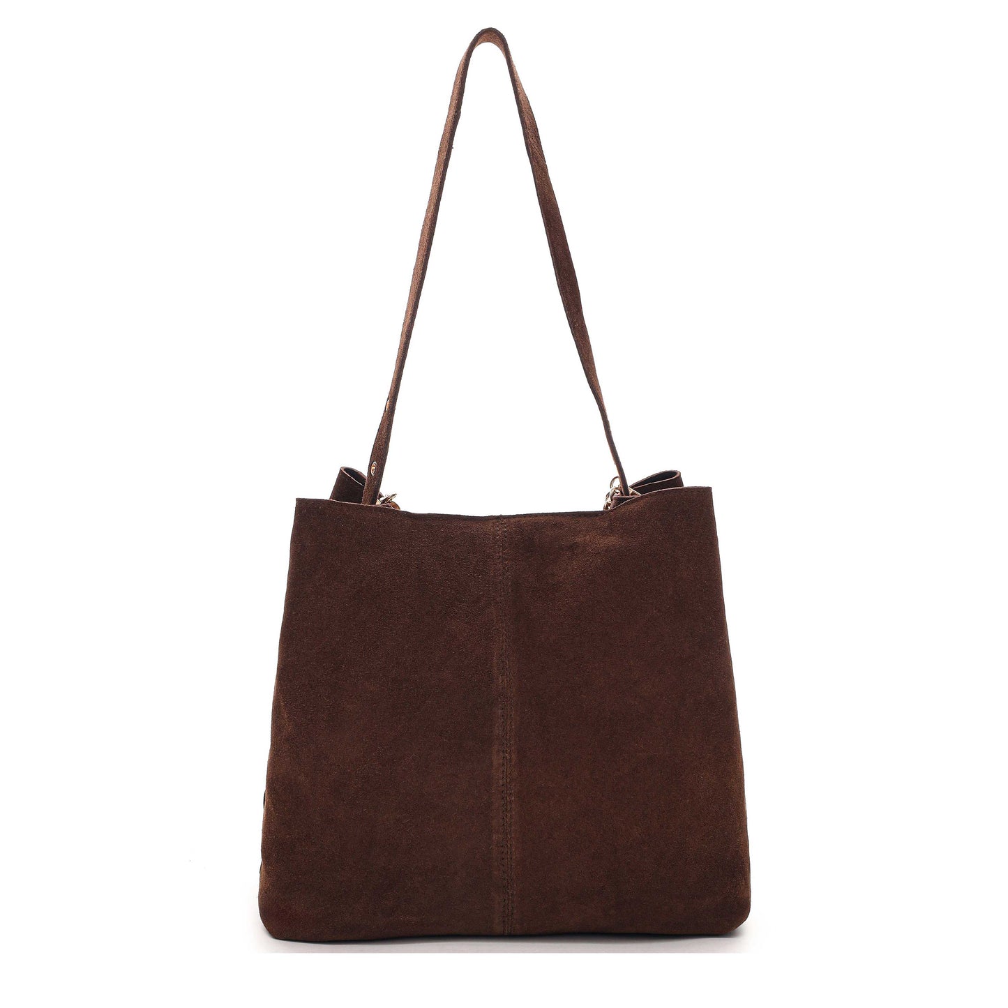 Núnoo Chiara Suede Brown w. Gold Large Brown