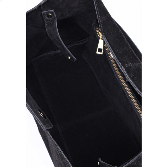 Núnoo Chiara suede black w. Gold Large Black