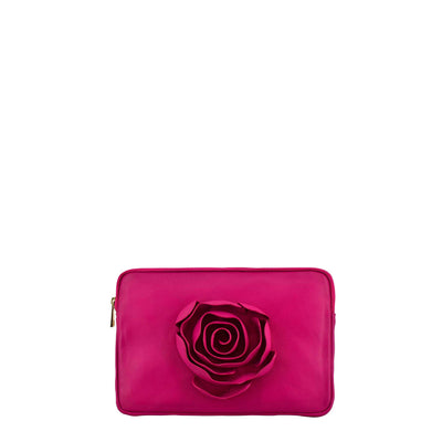 Clutch Rose Cozy Hot Pink w. Gold