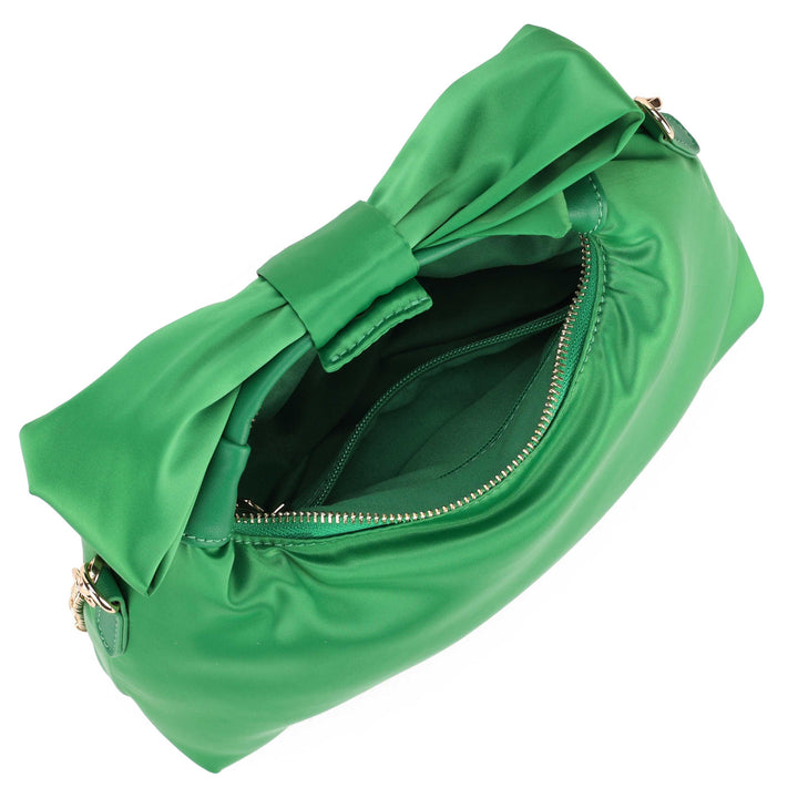 Núnoo Dandy Bow Recycled Satin Green w. Gold Small bag Green