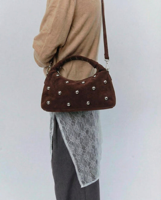 Núnoo Dandy Rivet Suede Chocolate Medium Chocolate