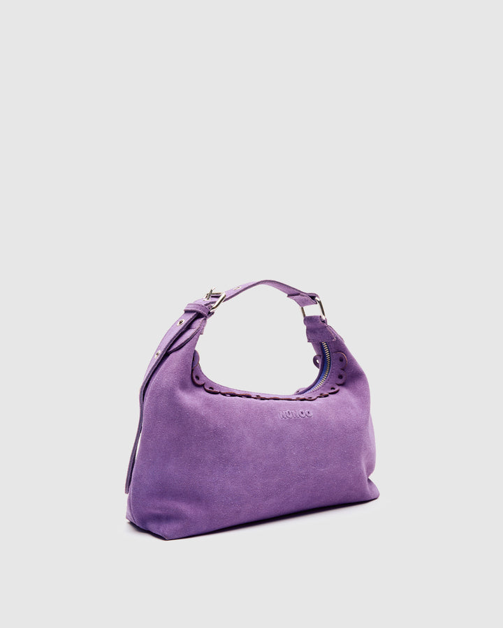 Núnoo Dandy Scallop Suede Dark Purple Medium Dark purple