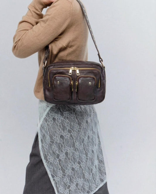 Núnoo Ellie Air 1 Dark Brown w. Gold Medium Dark brown