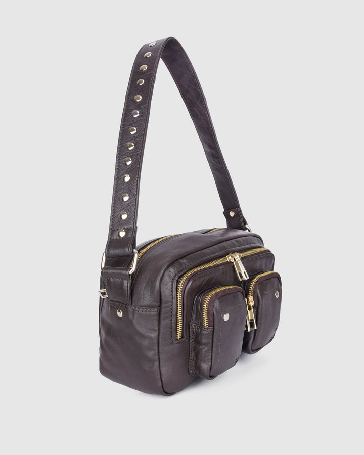 Núnoo Ellie Air 1 Dark Brown w. Gold Medium Dark brown