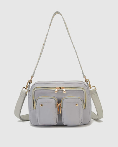 Ellie Recycled Nylon Light Grey w. Gold