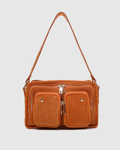 Ellie Stitch Suede Orange w. Gold