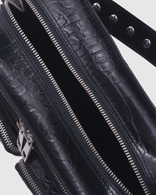 Núnoo Ellie croco deluxe black Medium