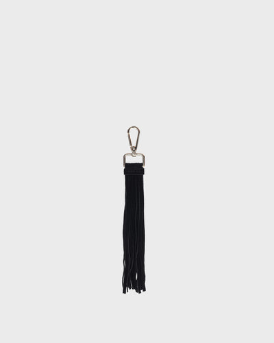 Fringe Key Ring Suede Black w. Gold