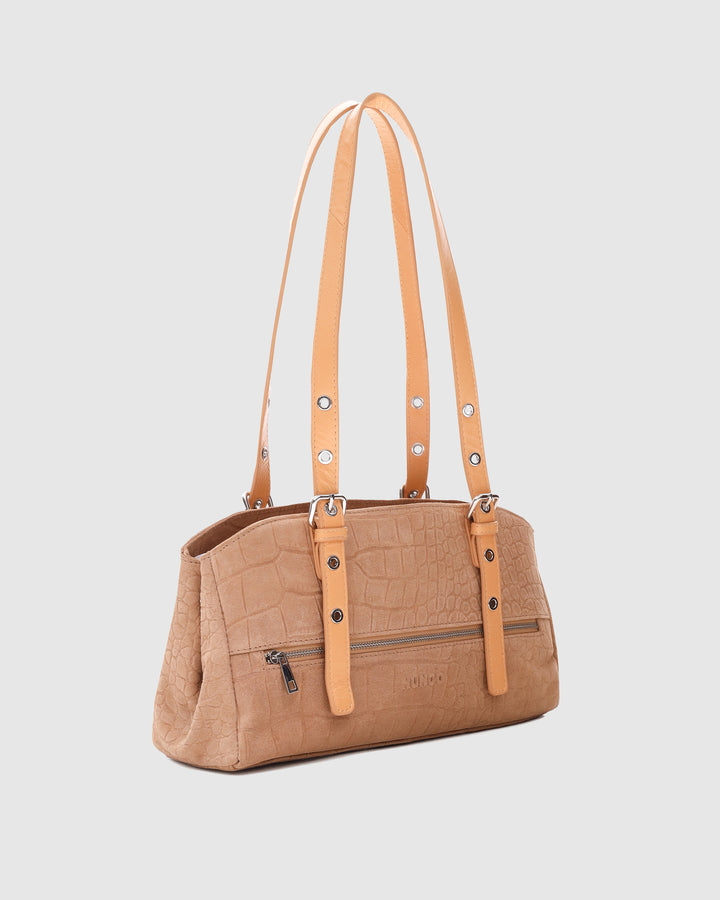 Núnoo Hazel Scale Suede Cream Medium Cream