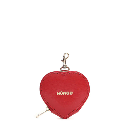 Núnoo Heart Coin Pocket Florence Bright Red w. Gold Accessories Bright Red