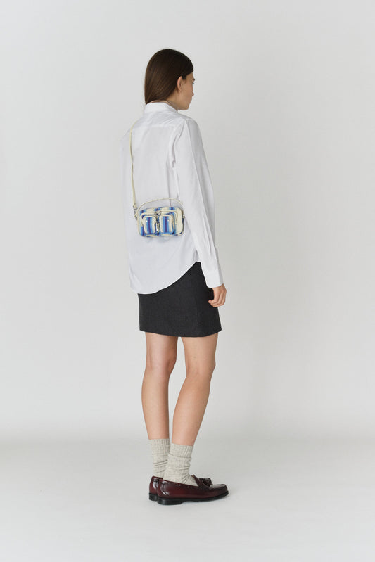 Núnoo Helena Canvas Blue Stripes Small bag Blue Stripes