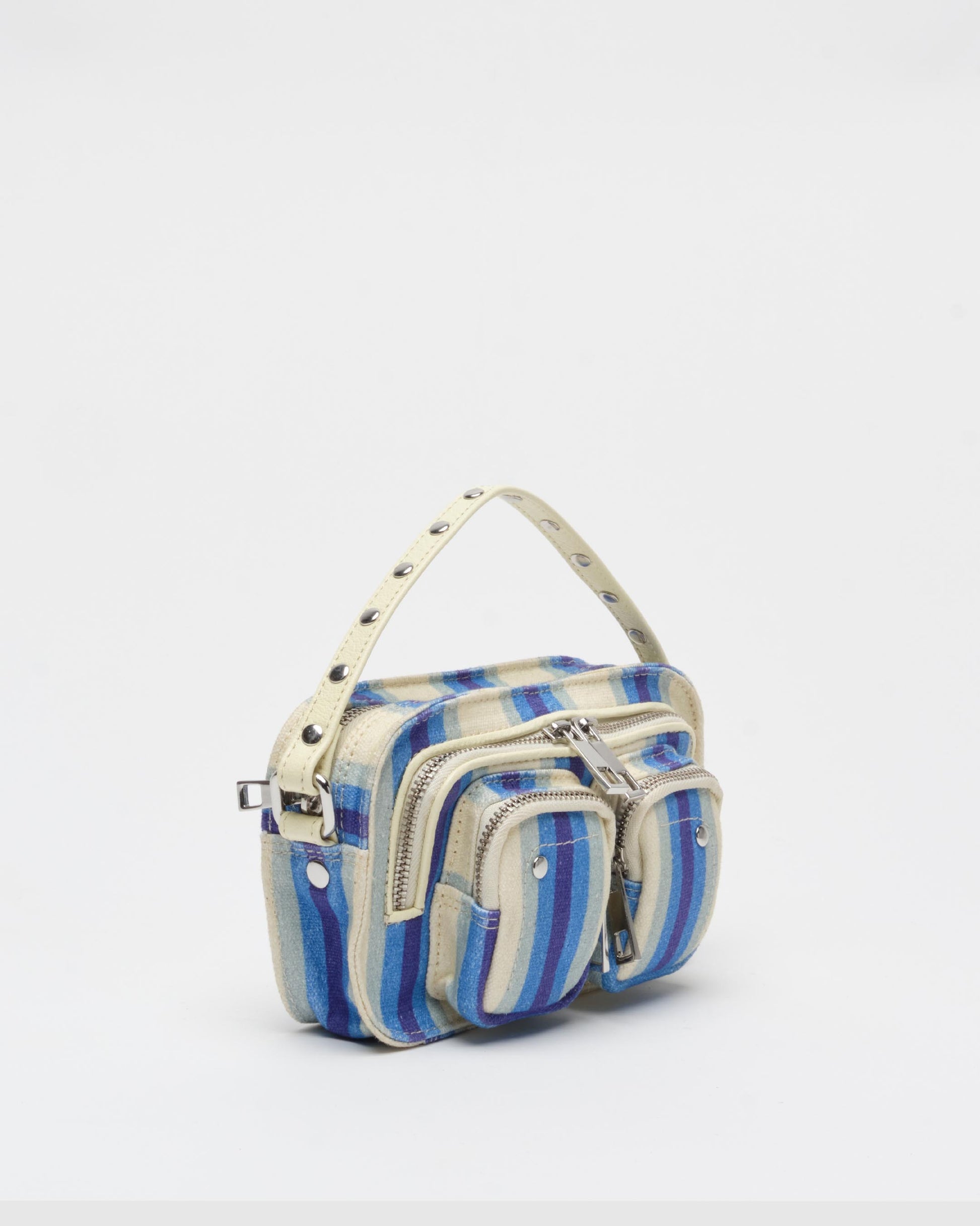 Núnoo Helena Canvas Blue Stripes Small bag Blue Stripes