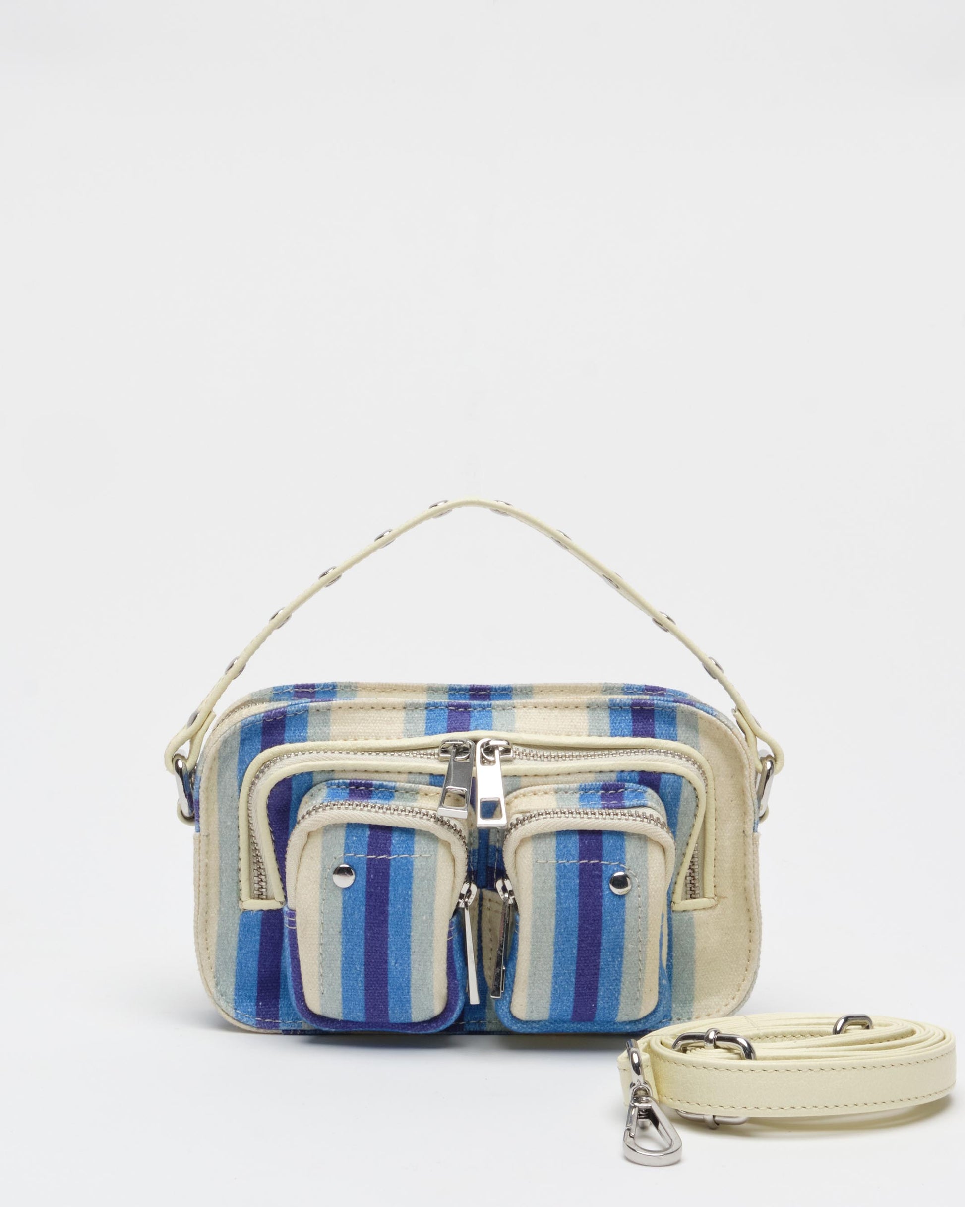 Núnoo Helena Canvas Blue Stripes Small bag Blue Stripes