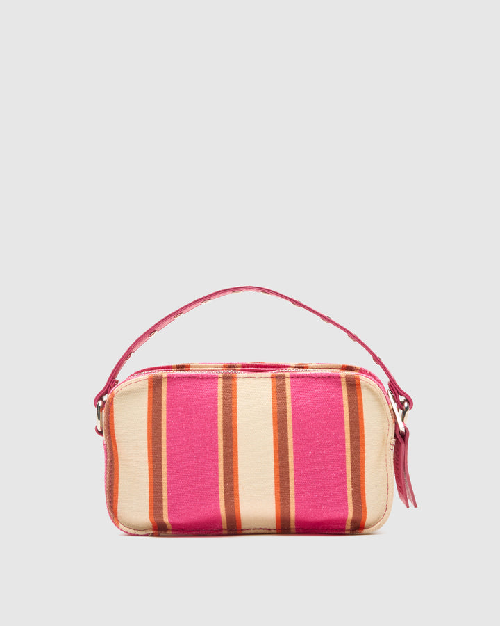 Núnoo Helena Canvas Pink Stripes Small bag Fuschia Stripes