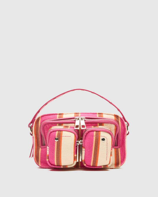Núnoo Helena Canvas Pink Stripes Small bag Fuschia Stripes