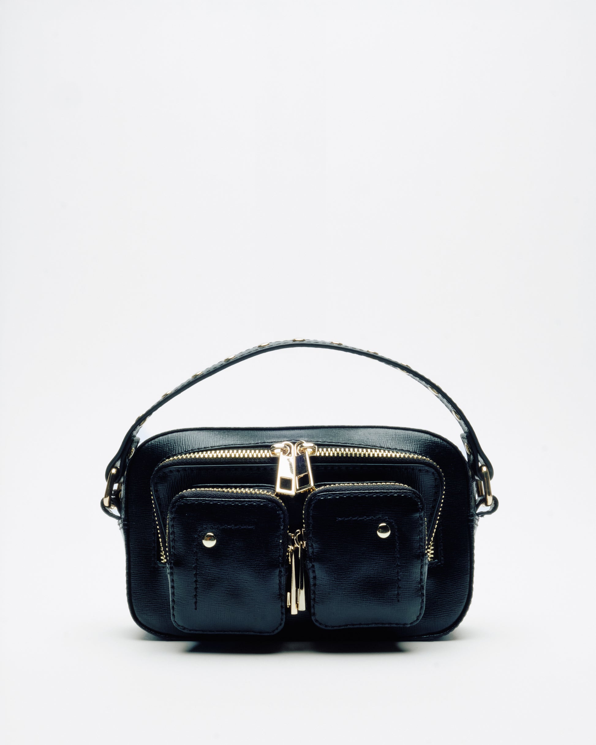 Núnoo Helena Florence Black w. Gold Small bag Black