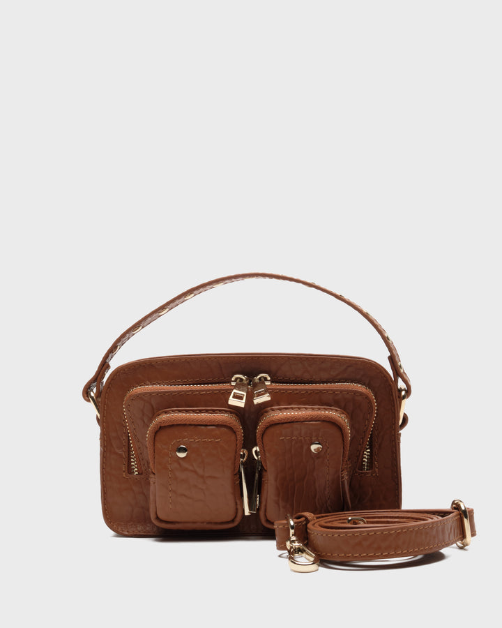 Núnoo Helena New Zealand Brown w. Gold Small bag Brown