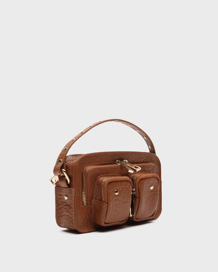 Núnoo Helena New Zealand Brown w. Gold Small bag Brown