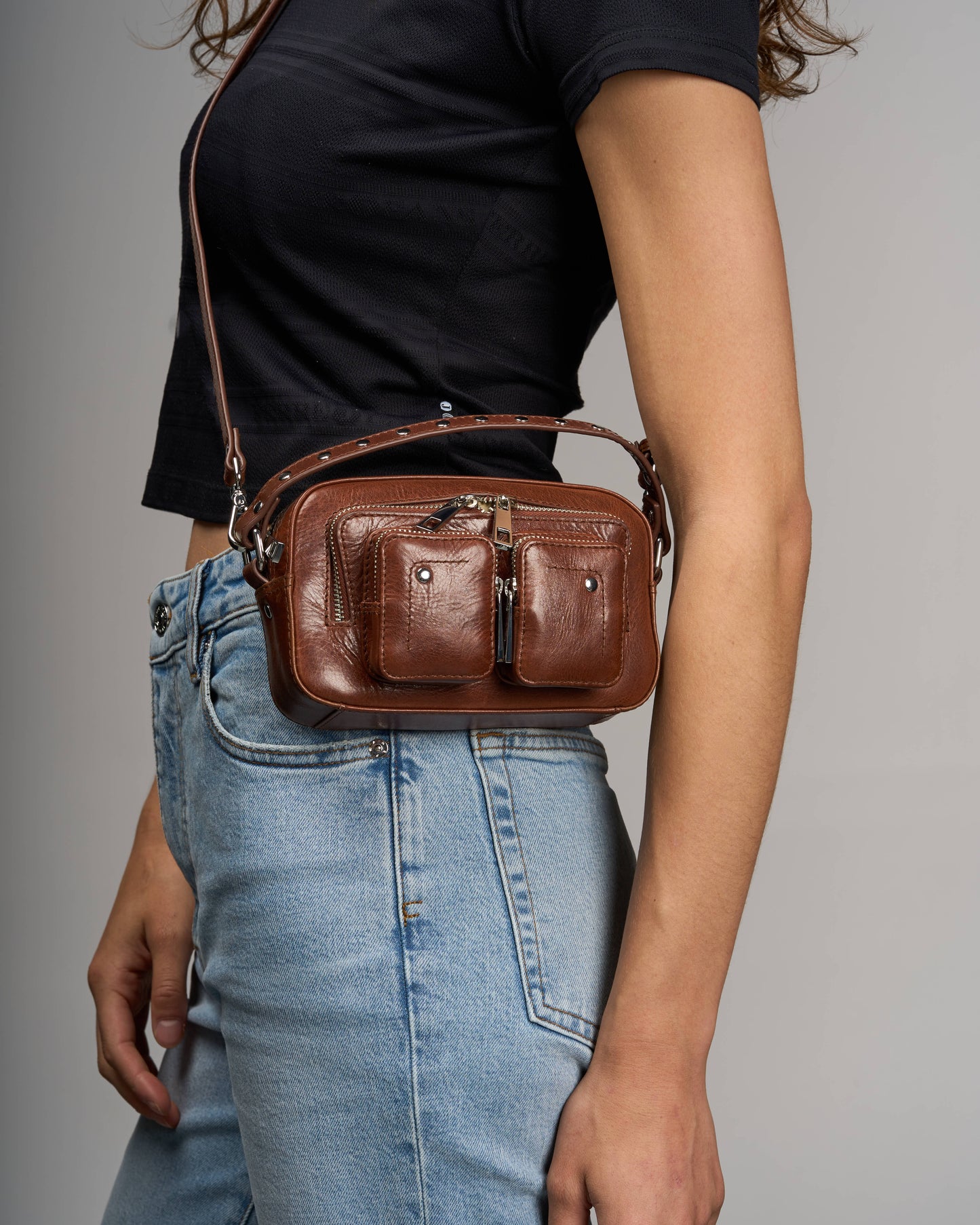Núnoo Helena Rain Brown Small bag Brown