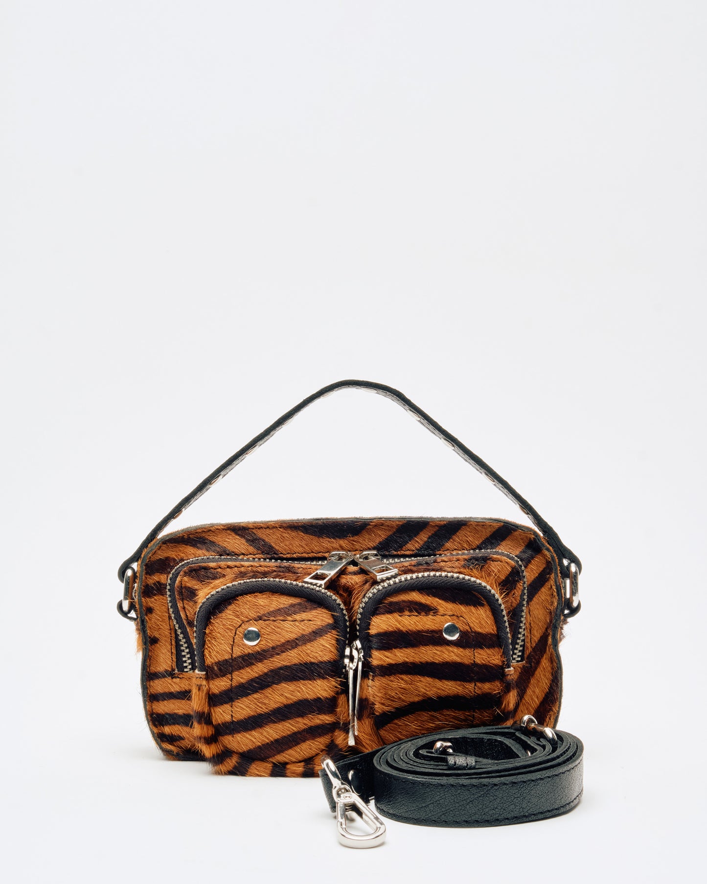 Núnoo Helena Stripes Deluxe Dark Brown Small bag Stripes