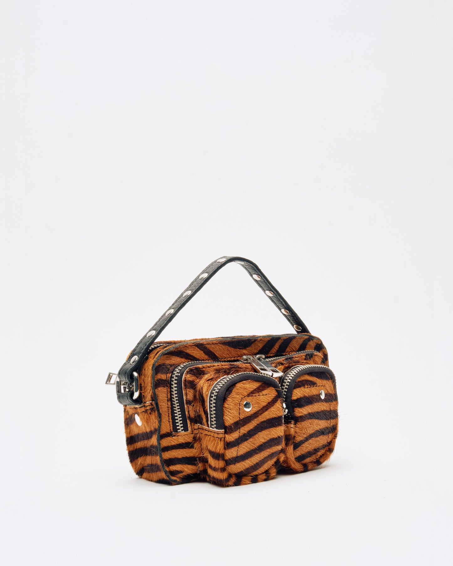 Núnoo Helena Stripes Deluxe Dark Brown Small bag Stripes