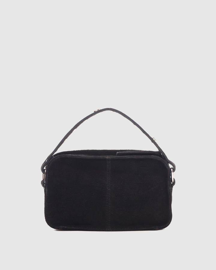 Núnoo Helena Sweetheart Suede Black Small bag Black