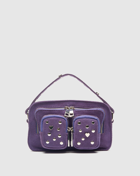 Núnoo Helena Sweetheart Suede Dark Purple Small bag Dark purple