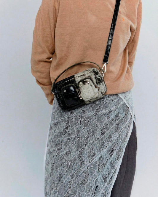 Núnoo Helena Texas Dots Small bag Black/white