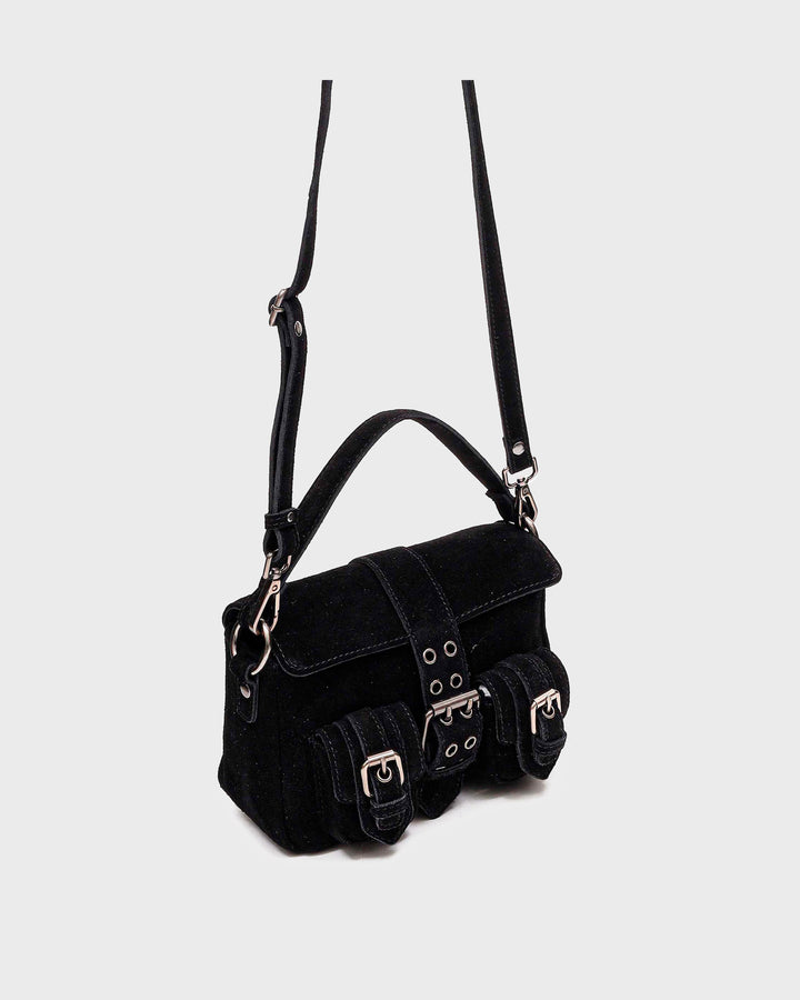 Núnoo Honey Buckle Suede Black Medium Black