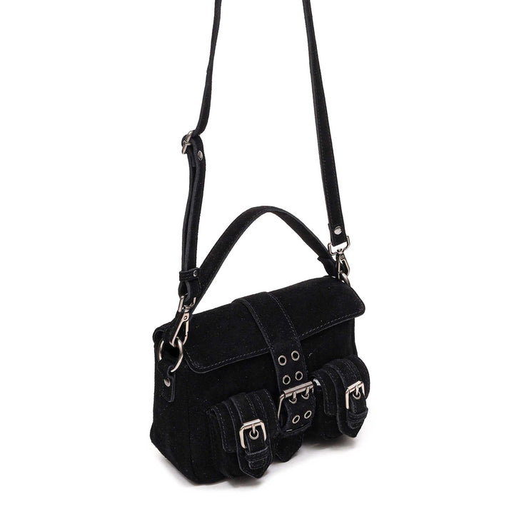 Núnoo Honey Buckle Suede Black Medium Black