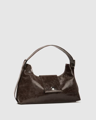 Large Dandy Buckle Megah Dark Brown