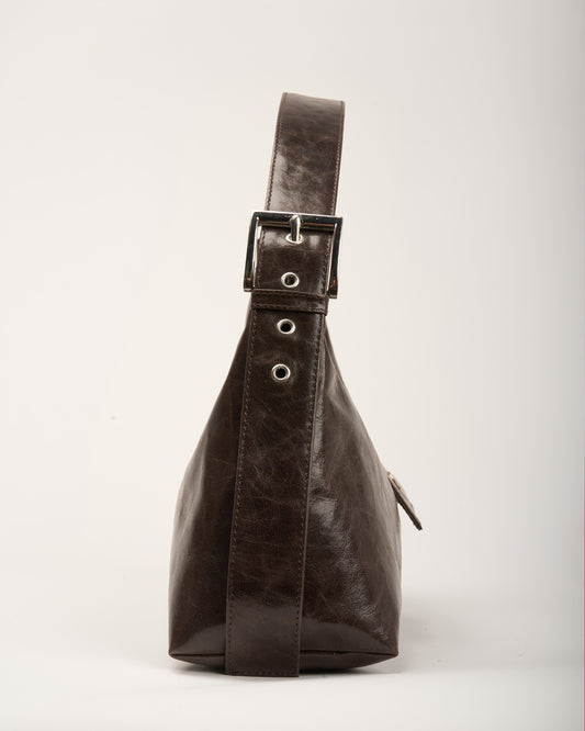 Núnoo Large Dandy Buckle Megah Dark Brown Medium Dark brown