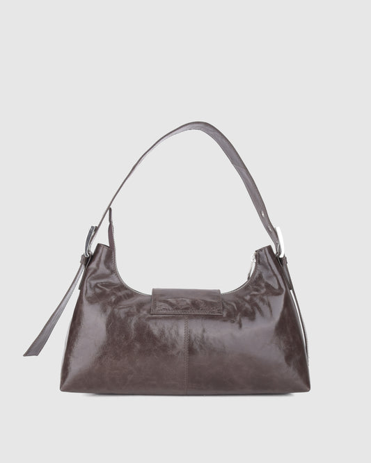 Núnoo Large Dandy Buckle Megah Dark Brown Medium