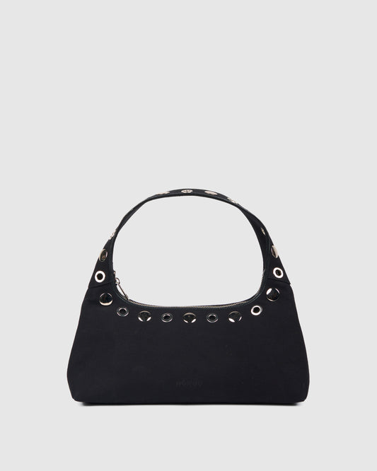 Núnoo Large Dandy Studs Canvas Black Large Black