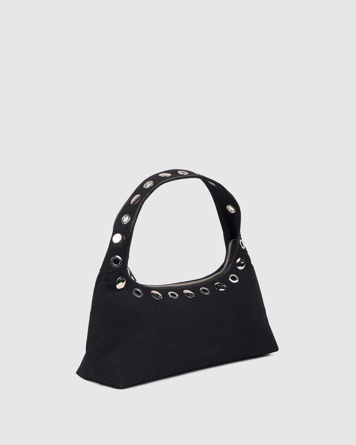 Núnoo Large Dandy Studs Canvas Black Large Black