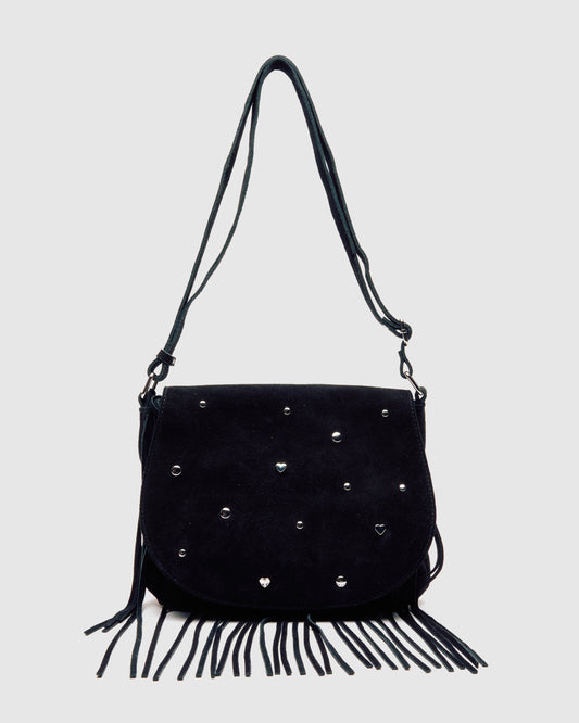 Núnoo Layla Sweetheart Suede Black Medium Black