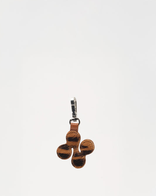 Núnoo Logo Bagcharm Stripes Deluxe Dark Brown Accessories Stripes