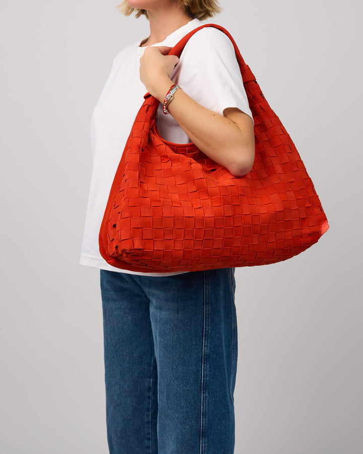 Núnoo Maxi Dandy Braided Suede Red Maxi Red