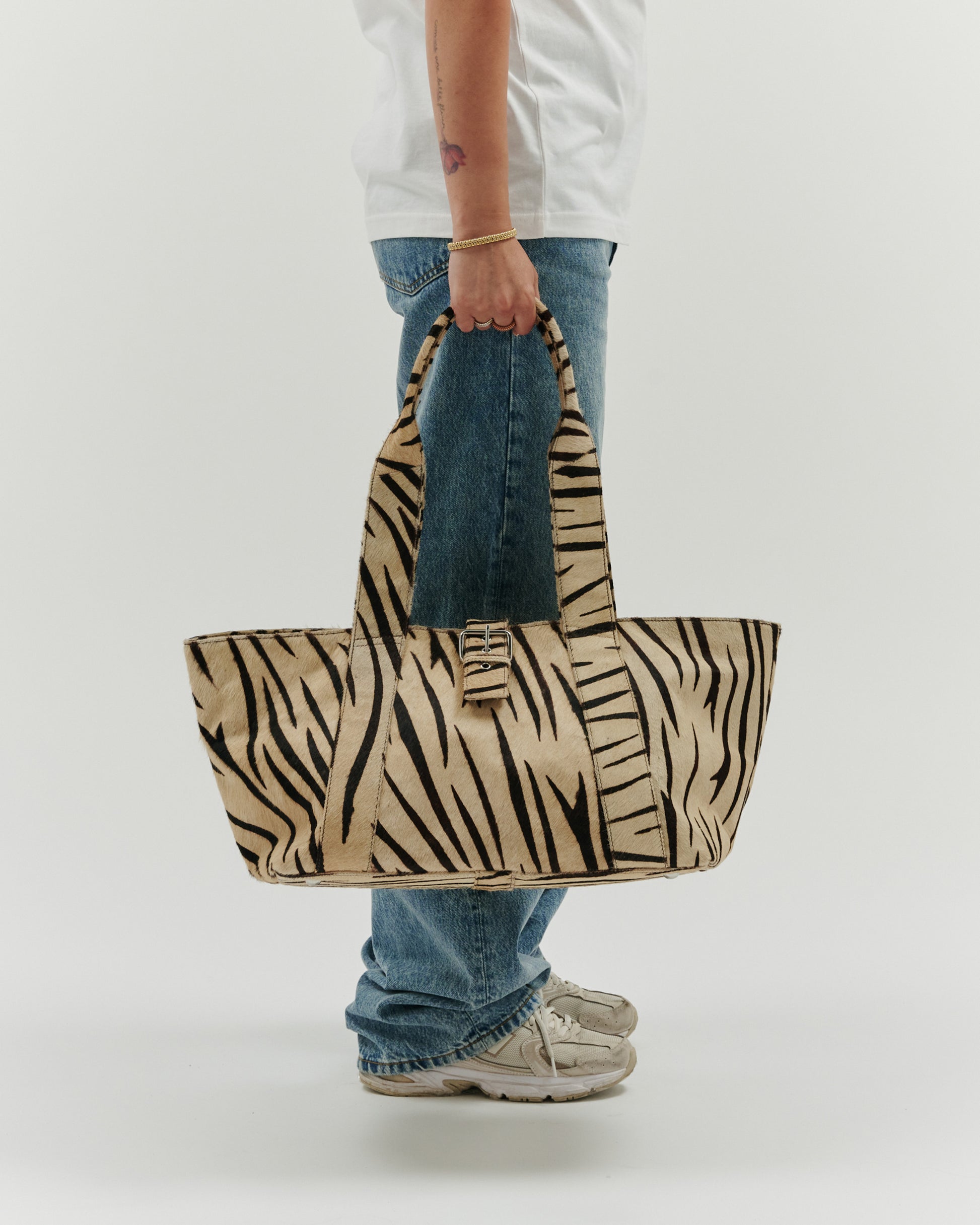 Núnoo Maxi Shopper Brown Stripes Deluxe Maxi Stripes