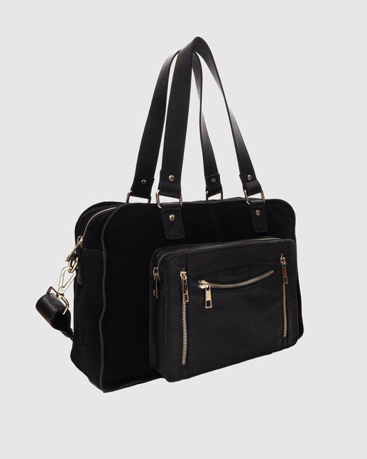 Núnoo Mille Suede Mix Black w. Gold Maxi Black