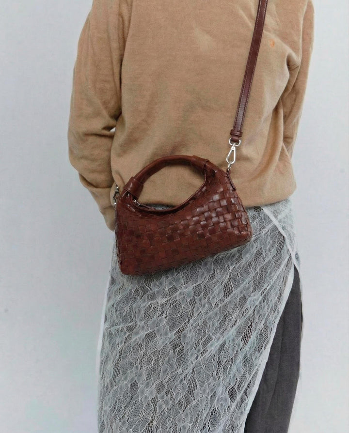 Núnoo Mini Dandy Braided Rain Brown Small bag Brown