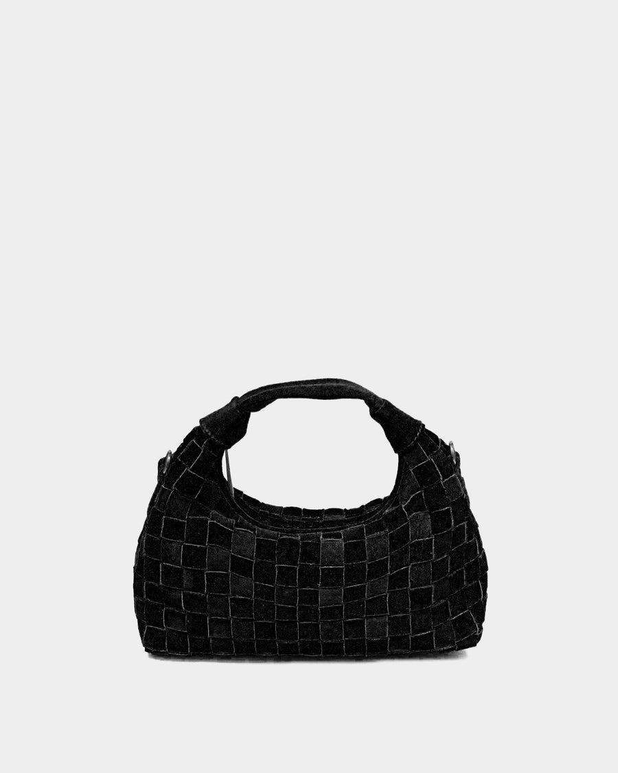 Mini Dandy Braided Suede Black